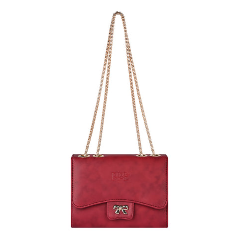 Pretty Cherry Maroon Emily Side Shoulder Sling Bag