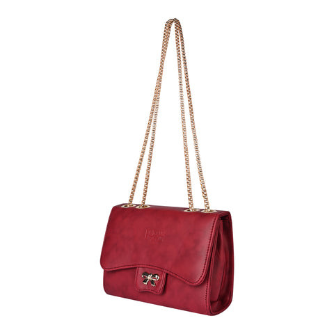 Pretty Cherry Maroon Emily Side Shoulder Sling Bag