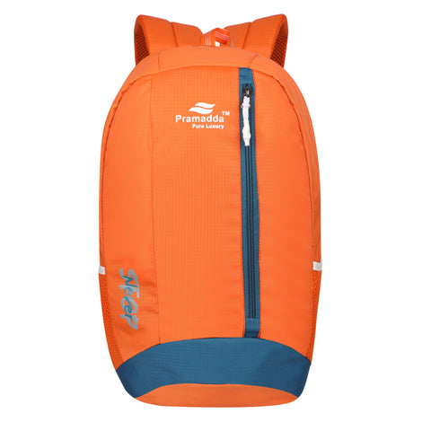 Pramadda Pure Luxury Neon Orange Never Stop 30L Casual Backpack For School College Travel ( 18 Inches )