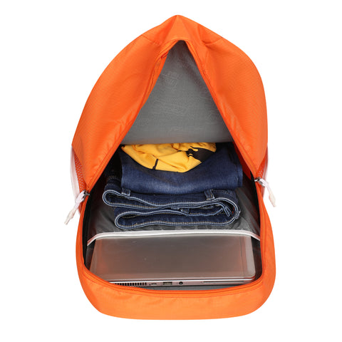 Pramadda Pure Luxury Neon Orange Never Stop 30L Casual Backpack For School College Travel ( 18 Inches )