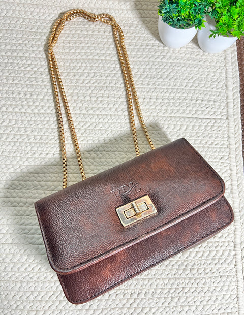 Stylish Mocha Brown Phuket Mobile sling bag for women side shoulder purse