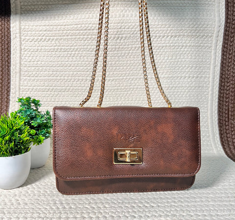 Stylish Mocha Brown Phuket Mobile sling bag for women side shoulder purse