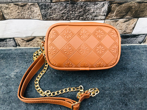 Stylish Beautiful Flower Emboss Crossbody Sling Bag For Women