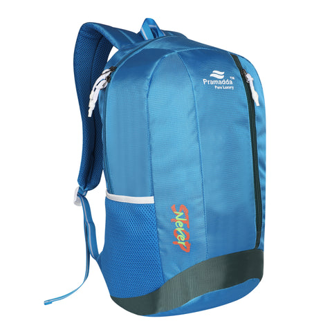 Pramadda Pure Luxury Sky Blue Never Stop 30L Casual Backpack For School College Travel ( 18 Inches )