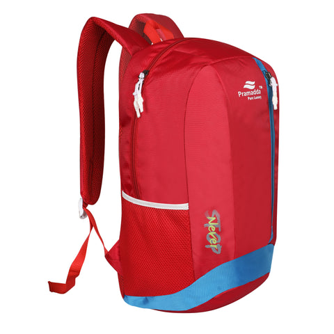 Pramadda Pure Luxury Sporty Red Never Stop 30L Casual Backpack For School College Travel ( 18 Inches )