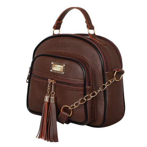Chocolate Brown Dorry Pockista Sling Bag For Women Side Crossbody Purse