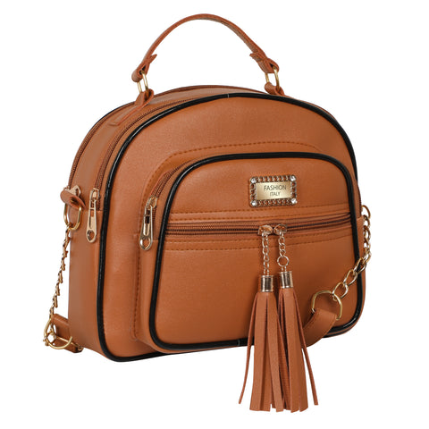 Royal Tan  Dorry Pockista Sling Bag For Women Side Shoulder Purse