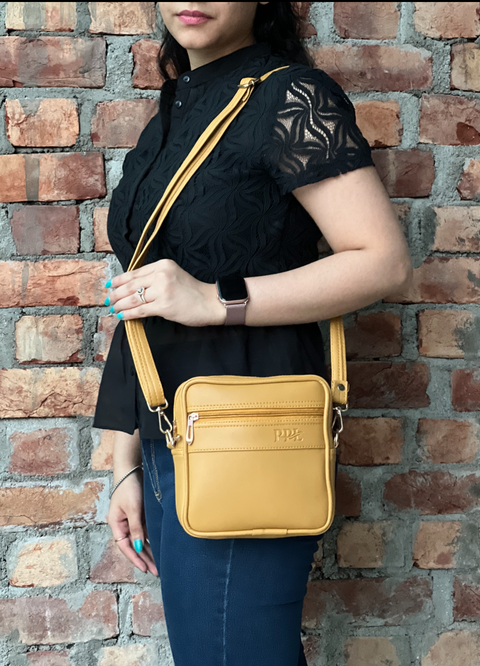Classic Faux Leather Square Mobile Sling Bags for Women