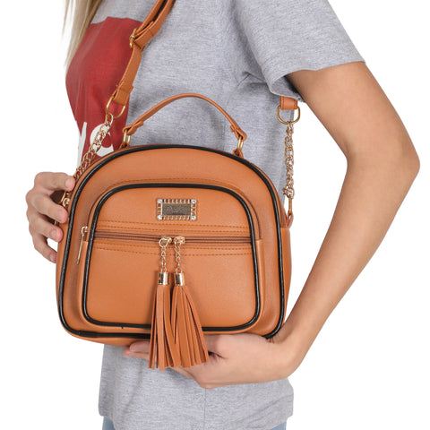 Royal Tan  Dorry Pockista Sling Bag For Women Side Shoulder Purse