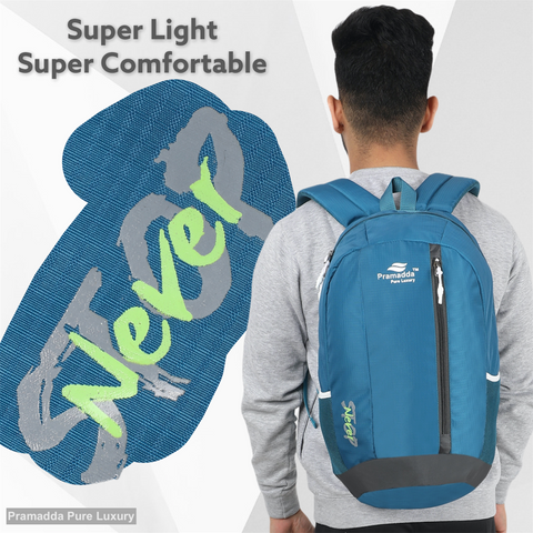 Pramadda Pure Luxury Airport Blue Never Stop 30L Casual Backpack For School College Travel ( 18 Inches )