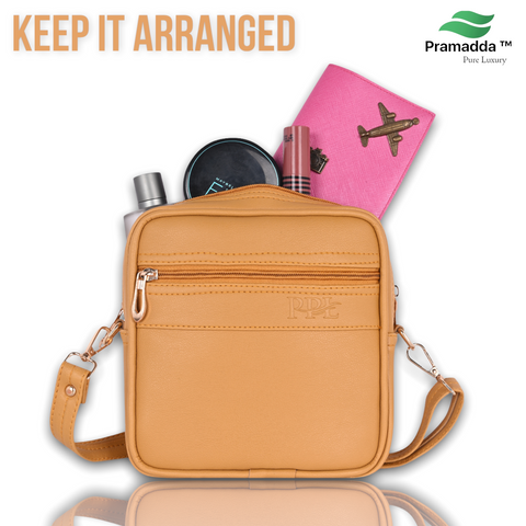 Classic Faux Leather Square Mobile Sling Bags for Women