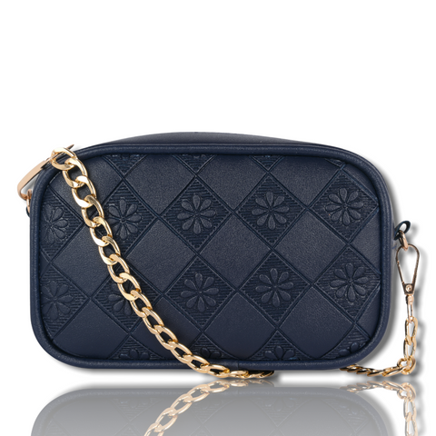 Classic Beige Flower Crossbody Sling Bag Cum Waist Bag For Women