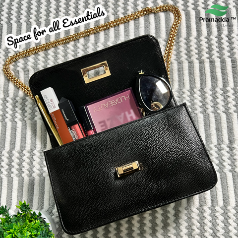 Elegant Black Phuket Mobile sling bag for women side shoulder purse