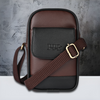 Classic Brown Dual Tone Tokyo Mobile Sling Bag For Men and Women.