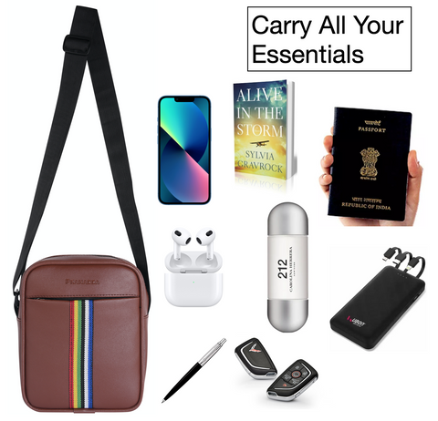 Chocolate Brown Tourister Sling Bag | Tograin Vegan Leather
