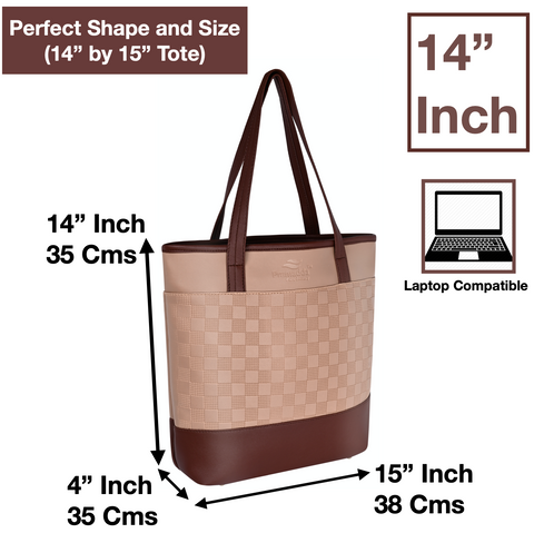 Classic Beige Tote Bag | Shoulder Bag For Shopping Travel Daily Use