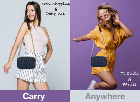 Classic Beige Flower Crossbody Sling Bag Cum Waist Bag For Women