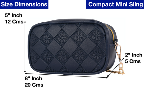 Stylish Beautiful Flower Emboss Crossbody Sling Bag For Women