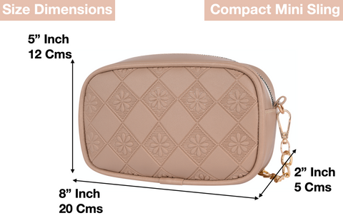 Stylish Beautiful Flower Emboss Crossbody Sling Bag For Women