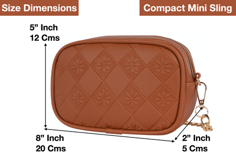 Classic Beige Flower Crossbody Sling Bag Cum Waist Bag For Women