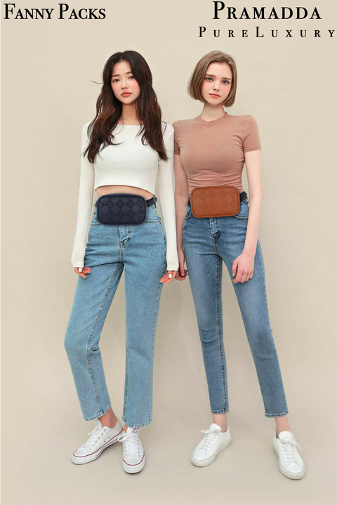 Classic Beige Flower Crossbody Sling Bag Cum Waist Bag For Women