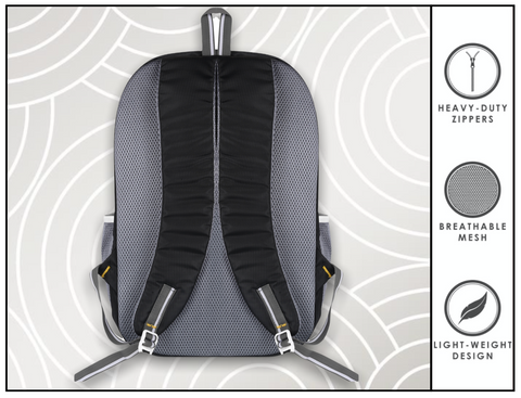 Lappee Air Black Casual Laptop Backpack With Rain Cover For Men and Women | Backpacks for School College Office.