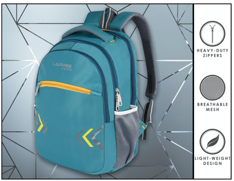 Lappee Air Green Casual Laptop Backpack With Rain Cover For Men And Women | Backpacks For School College Office.