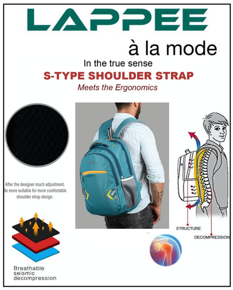 Lappee Air Green Casual Laptop Backpack With Rain Cover For Men And Women | Backpacks For School College Office.