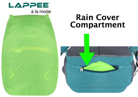 Lappee Air Green Casual Laptop Backpack With Rain Cover For Men And Women | Backpacks For School College Office.