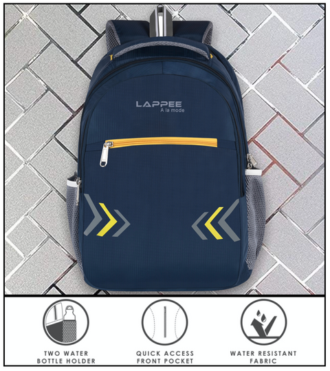 Lappee Air Elegant Blue Casual Laptop Backpack With Rain Cover For Men And Women | Backpacks For School College Office.