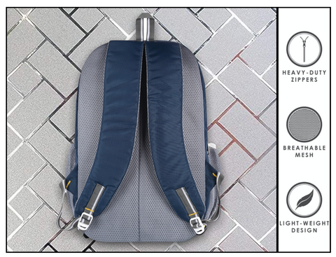 Lappee Air Elegant Blue Casual Laptop Backpack With Rain Cover For Men And Women | Backpacks For School College Office.