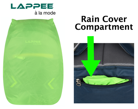 Lappee Air Elegant Blue Casual Laptop Backpack With Rain Cover For Men And Women | Backpacks For School College Office.