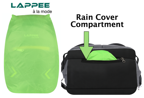 Lappee Pro Black Casual Laptop Backpack With Rain Cover For Men And Women | Backpacks For School College Office.