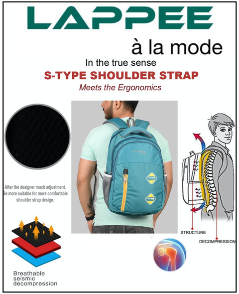 Lappee Pro Green Casual Laptop Backpack With Rain Cover For Men And Women | Backpacks For School College Office.