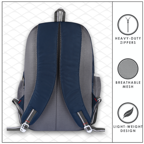 Lappee Pro Blue Casual Laptop Backpack With Rain Cover For Men And Women | Backpacks For School College Office.