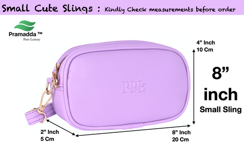 Gorgeous Lilac Mexico Sling Bag | Side Crossbody Shoulder Bag | Mini Makeup Pouch | 8 inch