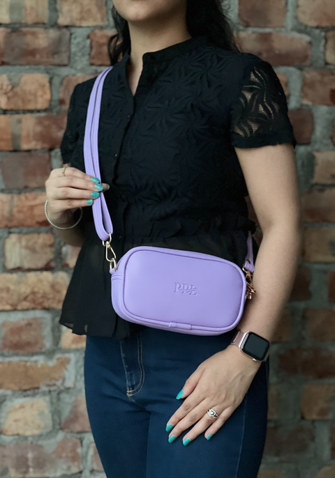 Gorgeous Lilac Mexico Sling Bag | Side Crossbody Shoulder Bag | Mini Makeup Pouch | 8 inch