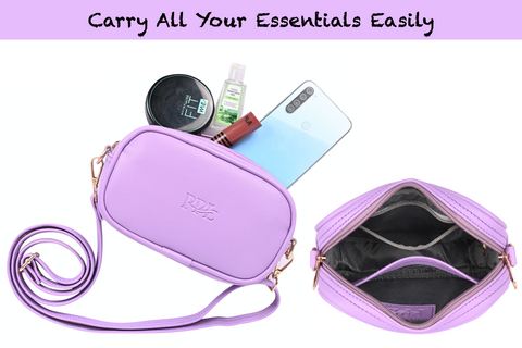 Gorgeous Lilac Mexico Sling Bag | Side Crossbody Shoulder Bag | Mini Makeup Pouch | 8 inch
