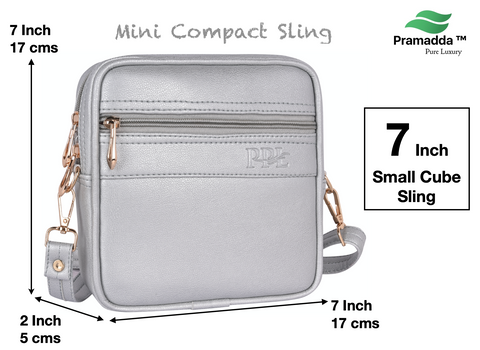 Classic Faux Leather Square Mobile Sling Bags for Women