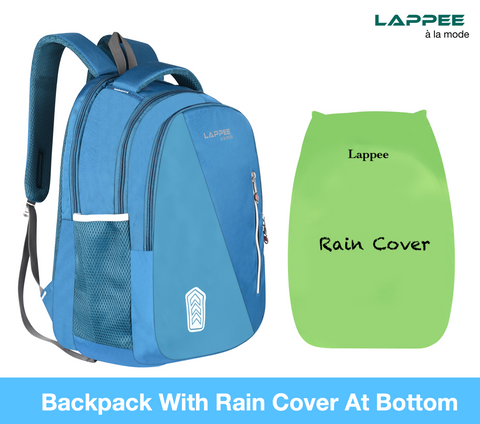 Lappee Airport Blue Meta Pro Casual Laptop Backpack With Rain Cover For Men And Women | Backpacks For School College Office.