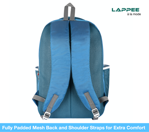 Lappee Airport Blue Meta Pro Casual Laptop Backpack With Rain Cover For Men And Women | Backpacks For School College Office.