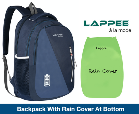 Lappee Blue Meta Pro Casual Laptop Backpack With Rain Cover For Men And Women | Backpacks For School College Office.