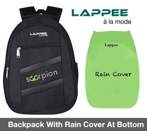 Lappee Black Scorpion Casual Laptop Backpack With Rain Cover For Men And Women | Backpacks For School College Office.