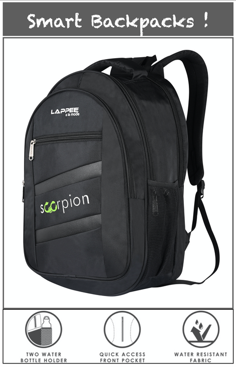 Lappee Black Scorpion Casual Laptop Backpack With Rain Cover For Men And Women | Backpacks For School College Office.