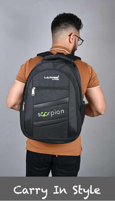 Lappee Black Scorpion Casual Laptop Backpack With Rain Cover For Men And Women | Backpacks For School College Office.