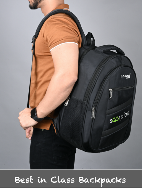 Lappee Black Scorpion Casual Laptop Backpack With Rain Cover For Men And Women | Backpacks For School College Office.