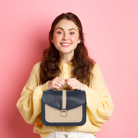 Elegant Navy Blue Rachel Mobile Sling Bag for women