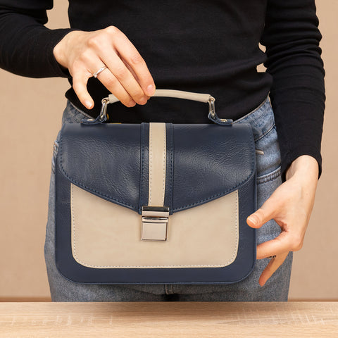 Elegant Navy Blue Rachel Mobile Sling Bag for women