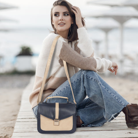 Elegant Navy Blue Rachel Mobile Sling Bag for women